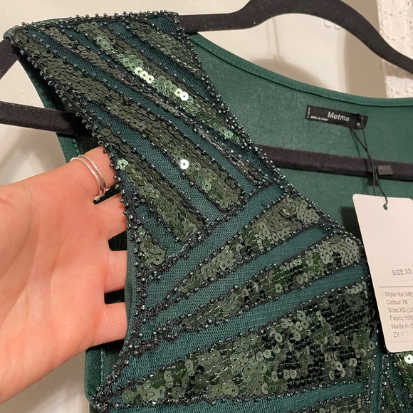 Green Sequin Top - Picture 3 of 5